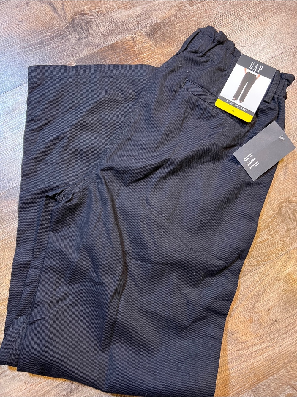 GAP Black Elastic-Waist Casual Pants